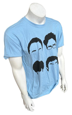 Ripple Junction Men's The Big Bang Theory Face Graphic Blue Shirt Size Large