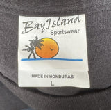 Bay Island Men's Bush Band Graphic Black Short Sleeve Shirt Size Large