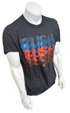 Bay Island Men's Bush Band Graphic Black Short Sleeve Shirt Size Large