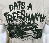 Anvil Men's Swamp People Dats A Treeshakah Alligator Graphic Beige Shirt Large