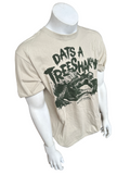 Anvil Men's Swamp People Dats A Treeshakah Alligator Graphic Beige Shirt Large