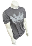 Next Level Men's Mumford & Sons Horses Graphic Gray Shirt Short Sleeve Large