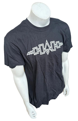 Gildan Men's Iroquois Tribal Design Graphic Black Shirt Short Sleeve Large