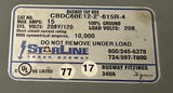 Starline CBDC60E12-2'-615R-4 Busway Tap Box 15A 208Y/120 VAC 100% Ground
