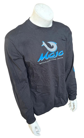 Mojo Sportfishing Gear Men's Black Fish Hook Long Sleeve Shirt Size Large