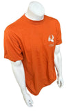 Anvil Men's LongLeaf Camo Antler Graphic Orange Short Sleeve Shirt Size Large