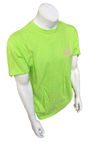 Anvil Men's LongLeaf Camo Antler Graphic Green Short Sleeve Shirt Size Large