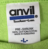 Anvil Men's LongLeaf Camo Antler Graphic Green Short Sleeve Shirt Size Large