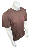 Anvil Men's LongLeaf Camo Antler Graphic Brown Short Sleeve Shirt Size Large