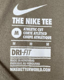 Nike Men's Dri Fit Camo Swoosh Slate Short Sleeve Shirt Athletic Cut Size Medium