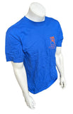 Anvil Men's LongLeaf Camo Leaf Graphic Blue Short Sleeve Shirt Size Large