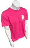 Anvil Men's LongLeaf Camo Leaf Graphic Pink Short Sleeve Shirt Size Large