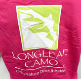 Anvil Men's LongLeaf Camo Leaf Graphic Pink Short Sleeve Shirt Size Large