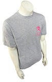 Delta Men's LongLeaf Camo Leaf Graphic Gray Short Sleeve Shirt Size Large