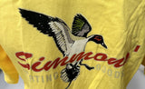 Hanes Men's Simmons Sporting Goods Duck Graphic Yellow Shirt Size Large