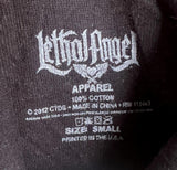 Bella Women's Lethal Angel Skull Graphic Black Tank Top Size Small