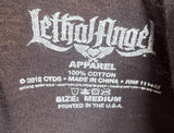 Next Level Women's Lethal Angel Butterfly Graphic Black Shirt Size Medium