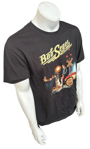Hanes Men's Bob Seger Silver Bullet Band Black Short Sleeve Shirt Size Large