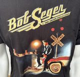 Hanes Men's Bob Seger Silver Bullet Band Black Short Sleeve Shirt Size Large