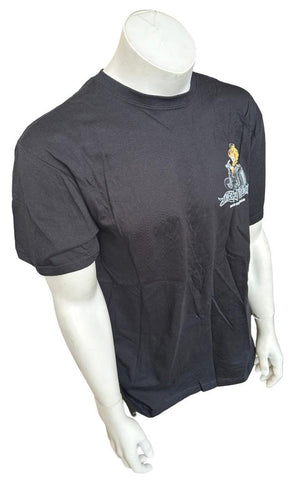 Anvil Men's Lethal Threat Motorcycle Black Short Sleeve Shirt Size Large