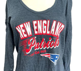 NFL Team Apparel Women's New England Patriots Football Long Sleeve Shirt Size M