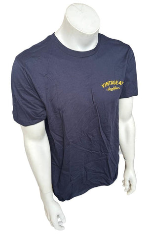 Valve Gear Men's Vintage 47 Amplifiers Navy Short Sleeve Shirt Size Large