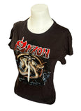 Alstyle Women's Saxon World Tour 2011 Part 1 Black Band Shirt Size Large