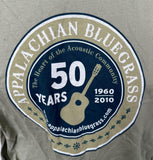 Appalachian Blue Grass Acoustic Guitar Taupe Short Sleeve Shirt Size Large