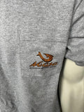 Mojo Sportfishing Gear Men's Pirate Skull Gray Short Sleeve Shirt Size Large