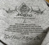 Mojo Sportfishing Gear Men's Pirate Skull Gray Short Sleeve Shirt Size Large