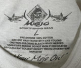 Mojo Sportfishing Gear Men's Pirate Skull White Short Sleeve Shirt Size Large