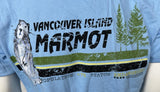 Anvil Men's Vancouver Island Marmot Conserve Blue Short Sleeve Shirt Size Large