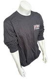 Anvil Men's Vicious Fishing USA Flag Black Long Sleeve Shirt Size Large