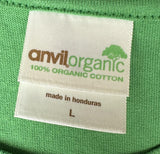 Anvil Men's The Green Generation Tree Green Short Sleeve Shirt Size Large
