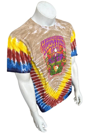 Anvil Men's Mountain Jam 2011 Tie Dye Brown Short Sleeve Shirt Size Large