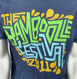 Anvil Men's The Bamboozle Festival 2011 Blue Short Sleeve Shirt Size Large