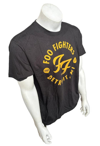 Men's Foo Fighters Tour 2011 Detroit Black Short Sleeve Shirt Size Large