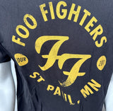 Men's Foo Fighters Tour 2011 St. Paul Black Short Sleeve Shirt Size Large