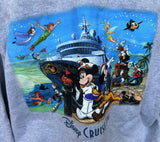 Hanes Men's Disney Cruise Line Gray Zipper Hoodie Sweatshirt Size XL