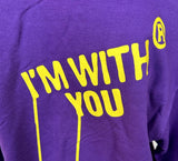 AWDis Men's Red Hot Chili Peppers Purple Hoodie Sweatshirt Size Large