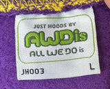 AWDis Men's Red Hot Chili Peppers Purple Hoodie Sweatshirt Size Large