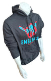 Tultex Men's Emblem 3 Band Black Hoodie Sweatshirt Size Large