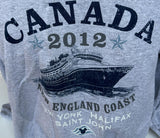 Hanes Men's Disney Cruise Line Canada Gray Zipper Hoodie Sweatshirt Size Large