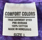 Comfort Colors Men's Further Spring Tour Tie Dye Purple Shirt Size Large