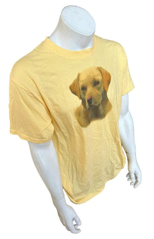 Gildan Men's Yellow Lab Dog Short Sleeve Shirt Size Large