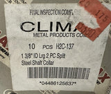 Box of (10) Climax H2C-137 Two-Piece Split Steel Shaft Collar 1-3/8" ID