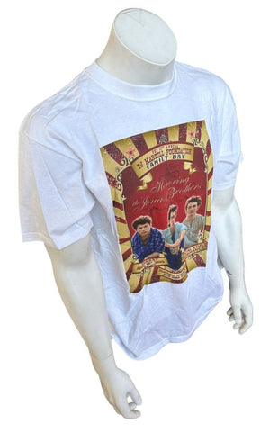 Anvil Men's The Jonas Brothers TJ Martell White Short Sleeve Shirt Size Large