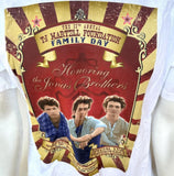 Anvil Men's The Jonas Brothers TJ Martell White Short Sleeve Shirt Size Large