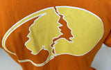 Anvil Men's Mossy Oak Tree Graphic Orange Short Sleeve Shirt Size Medium