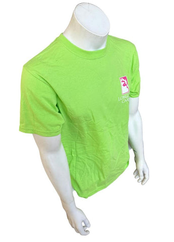 Anvil Men's LongLeaf Camo Leaf Graphic Green Short Sleeve Shirt Size Medium